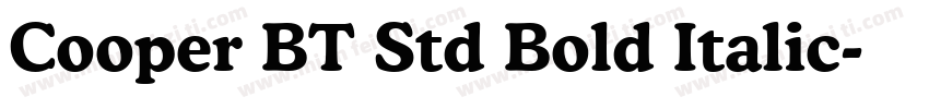 Cooper BT Std Bold Italic字体转换